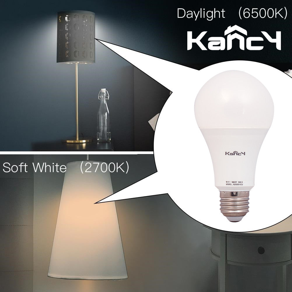 WiFi Smart Light Bulb LED Lamp 10W Cool Warm White Powered by Kancy