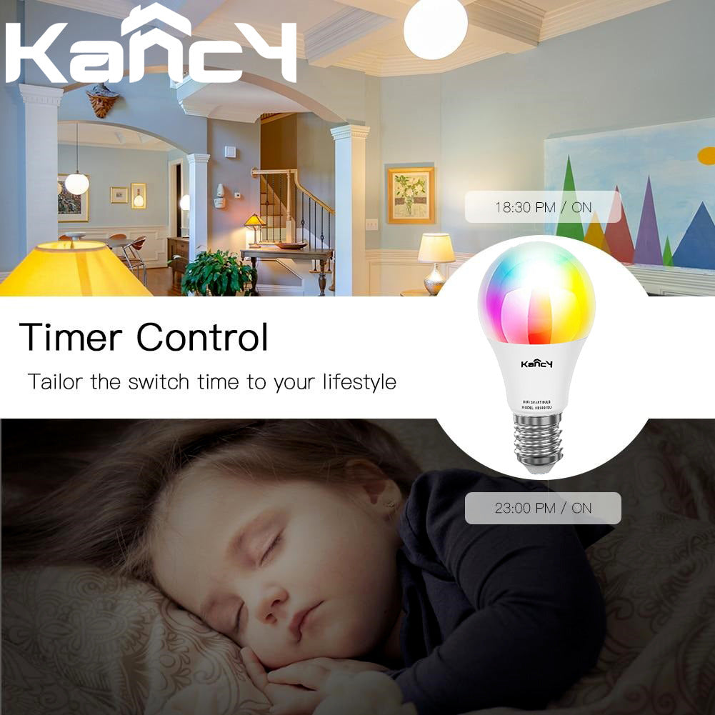 WiFi Smart Light Bulb LED Lamp 10W Cool Warm White Powered by Kancy