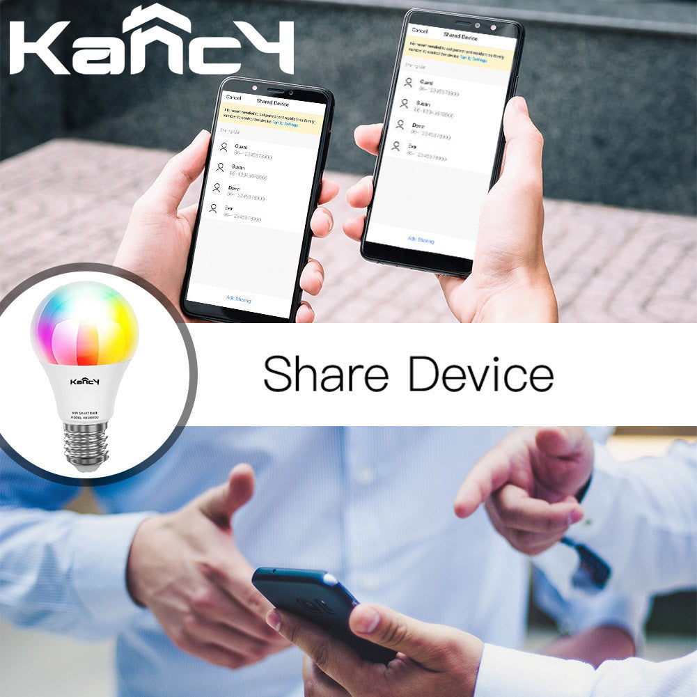 WiFi Smart Light Bulb LED Lamp 10W Cool Warm White Powered by Kancy