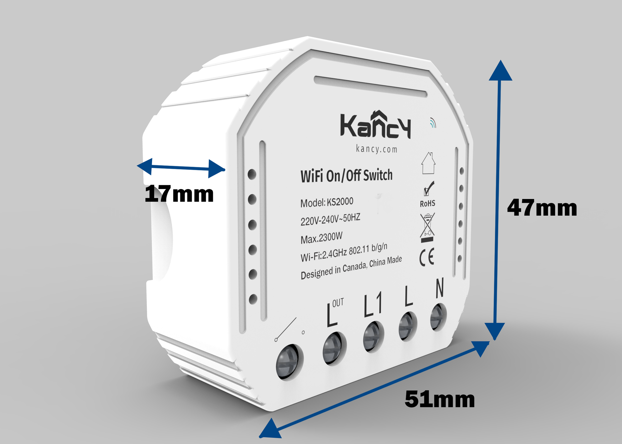 WiFi ON/OFF Switch, The World’s Smallest Universal Smart Home Switch - Kancy Smart Home