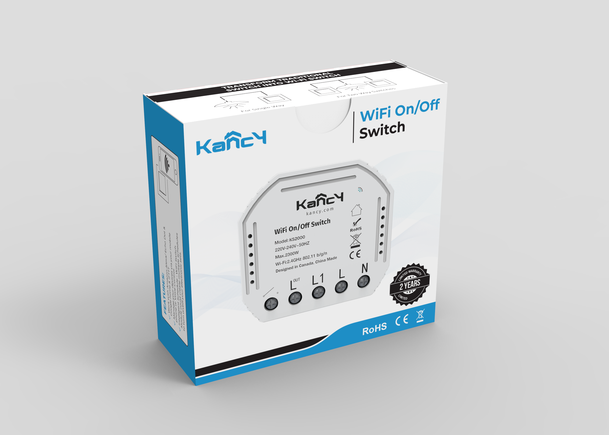 WiFi ON/OFF Switch, The World’s Smallest Universal Smart Home Switch ...